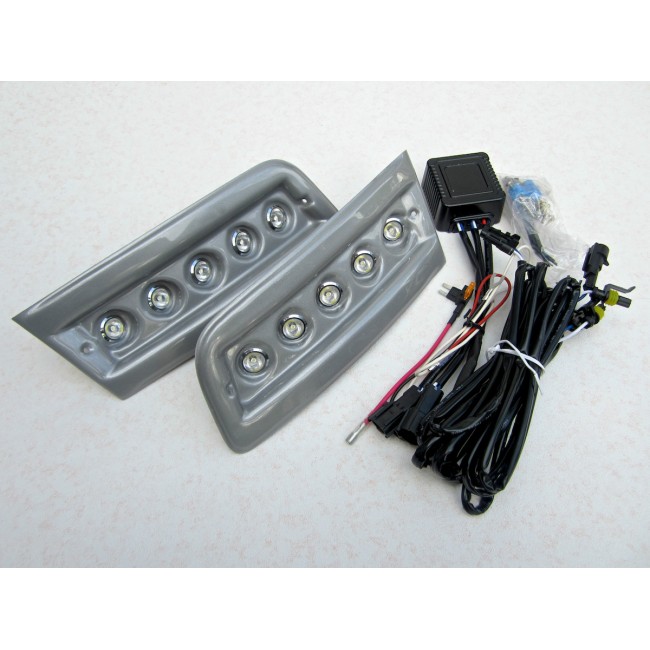 Pod Light Kit SILVER Daytime Running Lights DRL LED Ducato, Boxer