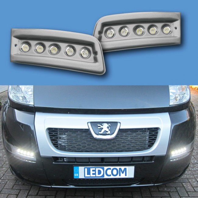 Pod Light Kit SILVER Daytime Running Lights DRL LED Ducato, Boxer