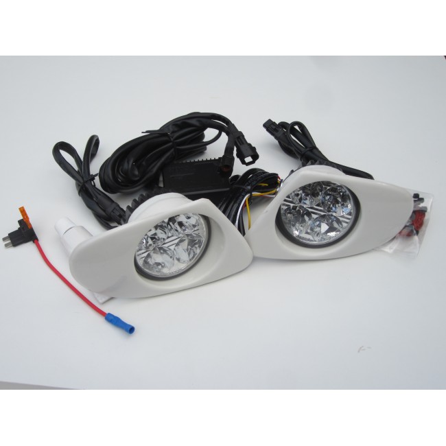 LED Round Day Running Light kit DRL Mercedes Sprinter 2006 to 2013 to Paint