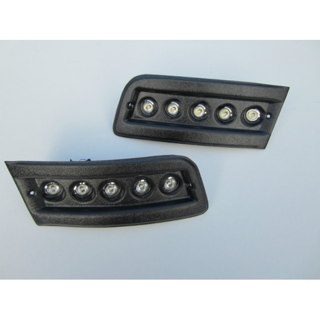 Pod Light Kit BLACK Textured Daytime Running Lights DRL LED Ducato